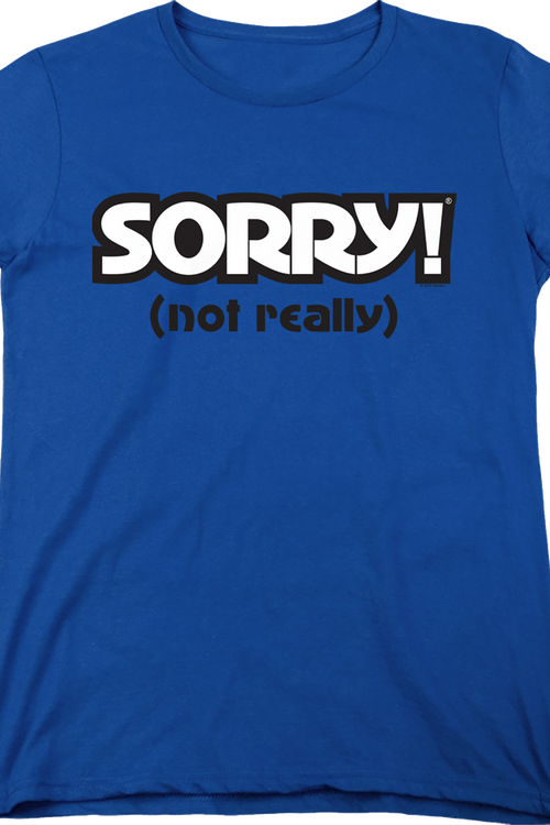 Womens Blue Sorry Shirtmain product image