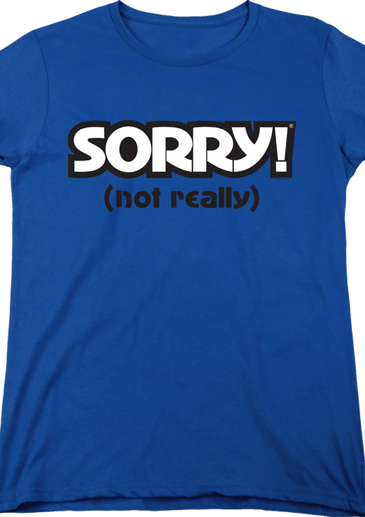 Womens Blue Sorry Shirt - main product image