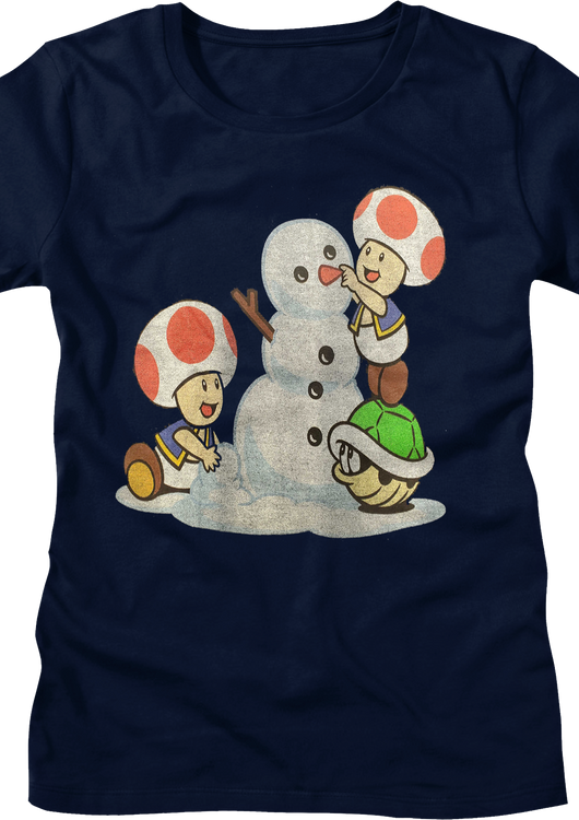 Womens Building A Snowman Super Mario Bros. Shirt - main product image