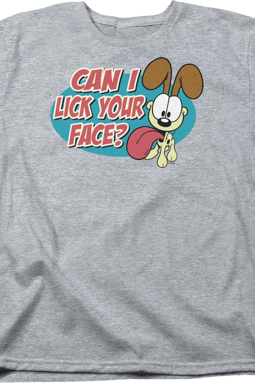 Womens Can I Lick Your Face Garfield Shirtmain product image