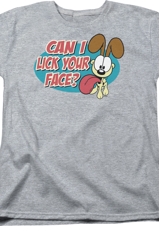 Womens Can I Lick Your Face Garfield Shirt - main product image