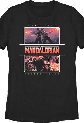 Womens Cara Dune And Fennec Shand The Mandalorian Star Wars Shirt