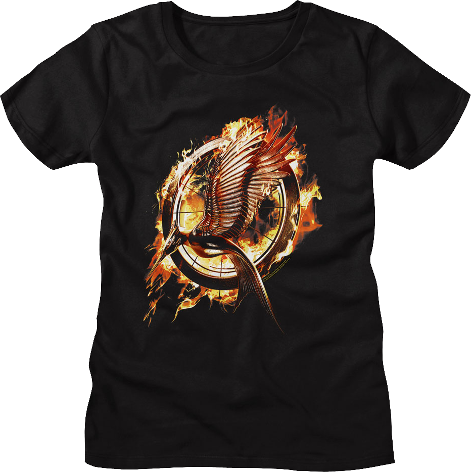 Womens Catching Fire Poster Hunger Games Shirt womens-catching-fire-poster-hunger-games-shirt