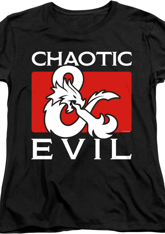 Womens Chaotic Evil Dungeons & Dragons Shirt - main product image