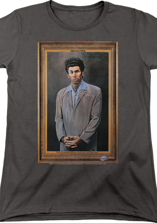 Womens Charcoal Kramer Painting Seinfeld Shirt - main product image