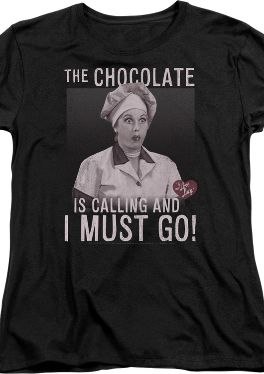 Womens Chocolate Is Calling I Love Lucy Shirt - main product image
