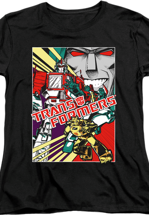 Womens Comic Poster Transformers Shirt