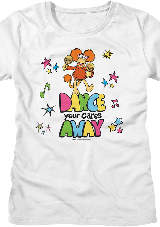 Womens Dance Your Cares Away Colorful Shapes Fraggle Rock Shirt - main product image