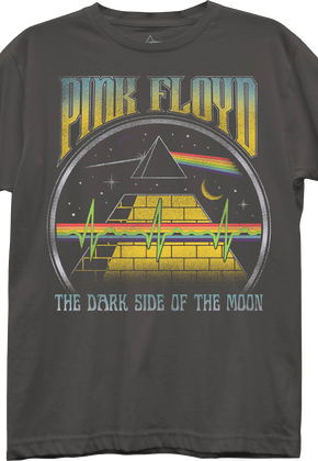 Womens Dark Side of the Moon Soundwaves Pink Floyd Shirt