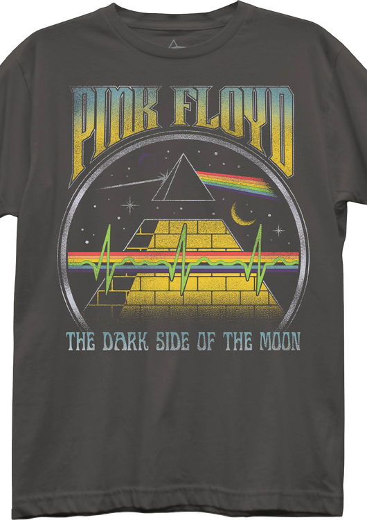 Womens Dark Side of the Moon Soundwaves Pink Floyd Shirt - main product image