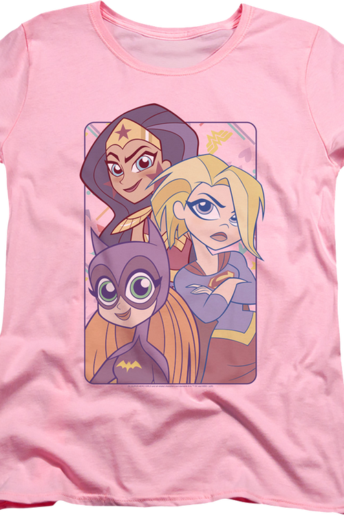 Womens DC Super Hero Girls Batgirl Supergirl Wonder Woman Shirt - main product image