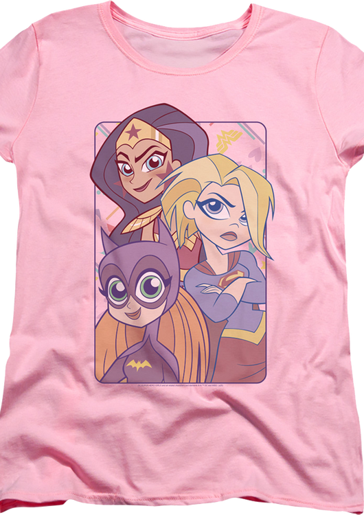 Womens DC Super Hero Girls Batgirl Supergirl Wonder Woman Shirt - main product image