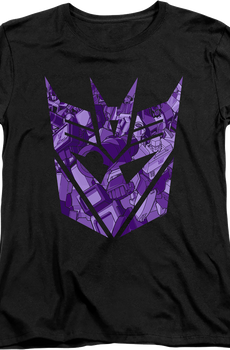 Womens Decepticon Logo Illustrations Transformers Shirt