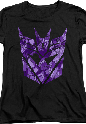 Womens Decepticon Logo Illustrations Transformers Shirt