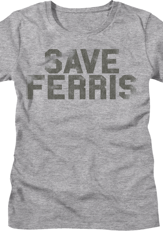 Womens Distressed Save Ferris Bueller Shirt - main product image