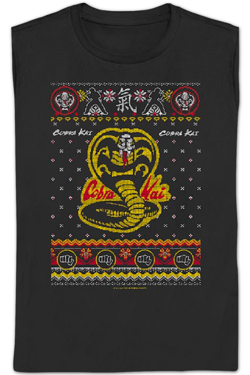 Womens Dojo Logo Faux Ugly Christmas Sweater Cobra Kai Shirtmain product image