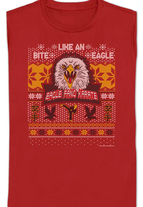Womens Eagle Fang Karate Faux Ugly Christmas Sweater Cobra Kai Shirt