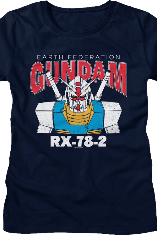 Womens Blue Earth Federation Gundam Shirtmain product image