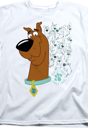 Womens Evolution Of Scooby-Doo Shirt