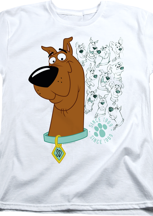 Womens Evolution Of Scooby-Doo Shirt - main product image
