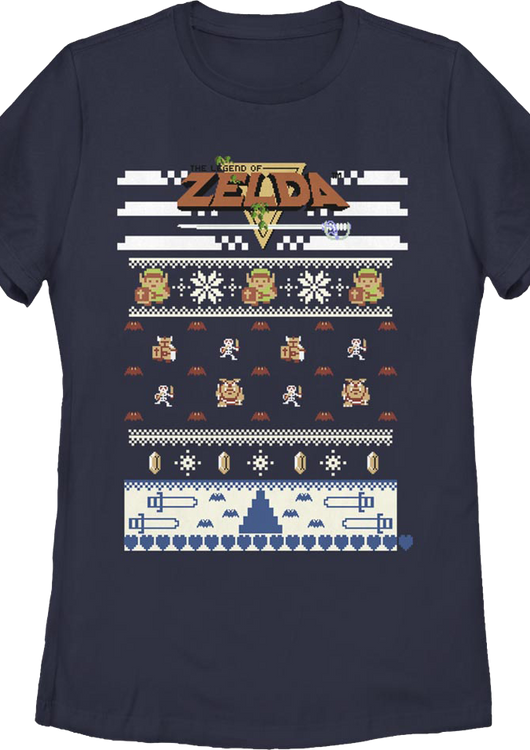 Womens Faux Ugly Christmas Sweater Legend of Zelda Shirt - main product image