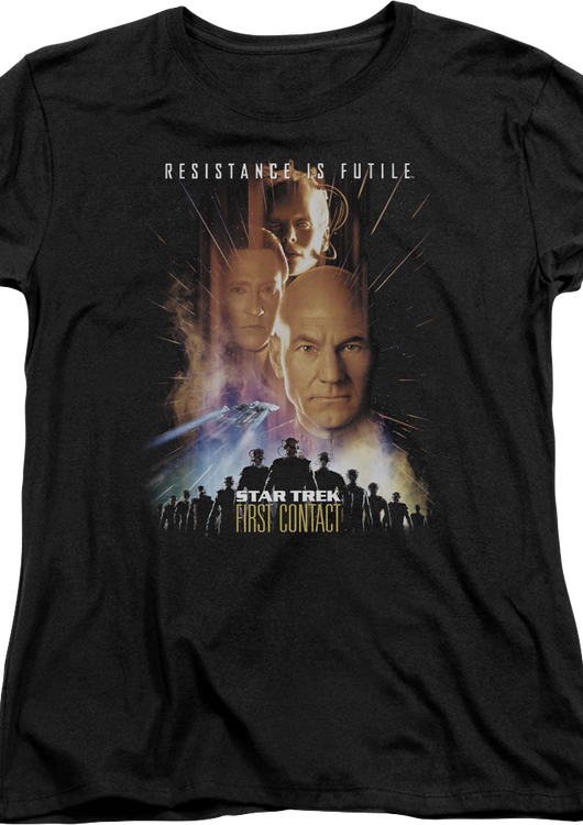 Womens First Contact Poster Star Trek Shirt - main product image