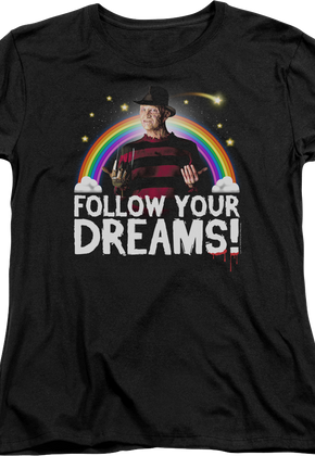 Womens Follow Your Dreams Nightmare On Elm Street Shirt
