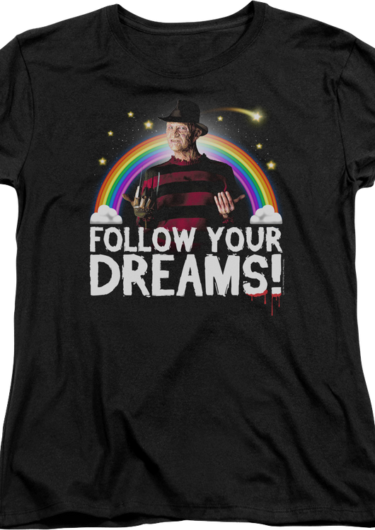 Womens Follow Your Dreams Nightmare On Elm Street Shirt - main product image