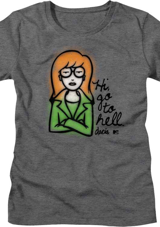 Womens Go To Hell Daria Shirt - main product image