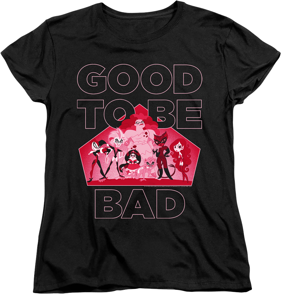 Womens Good To Be Bad DC Super Hero Girs Shirt