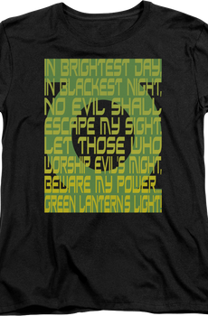 Womens Green Lantern Oath DC Comics Shirt