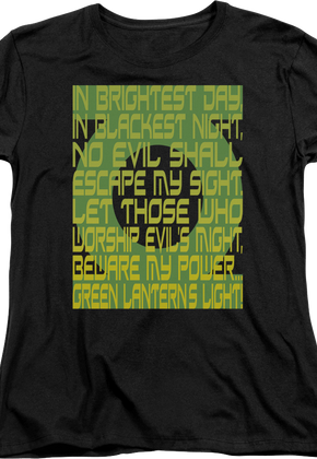 Womens Green Lantern Oath DC Comics Shirt