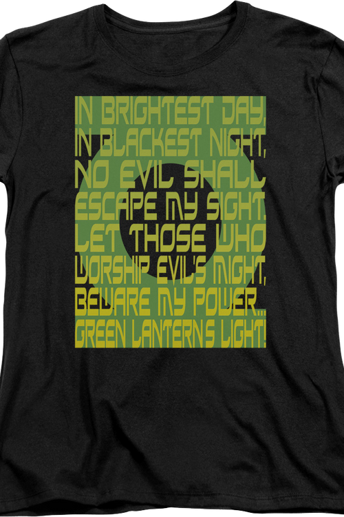 Womens Green Lantern Oath DC Comics Shirtmain product image