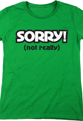 Womens Green Sorry Shirt