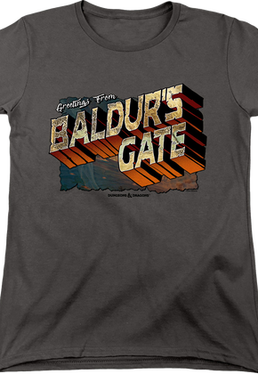 Womens Greetings From Baldur's Gate Dungeons & Dragons Shirt