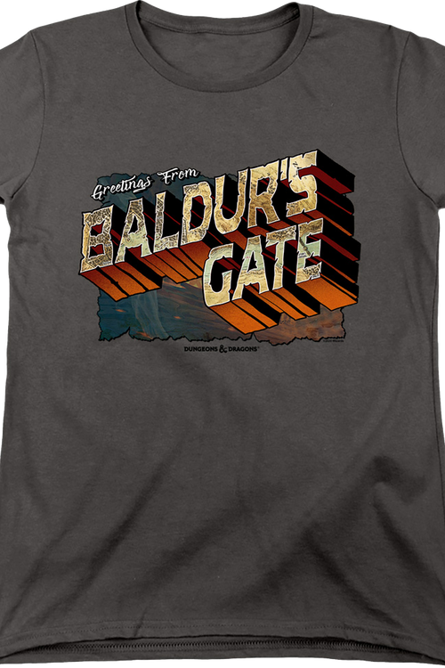 Womens Greetings From Baldur's Gate Dungeons & Dragons Shirtmain product image