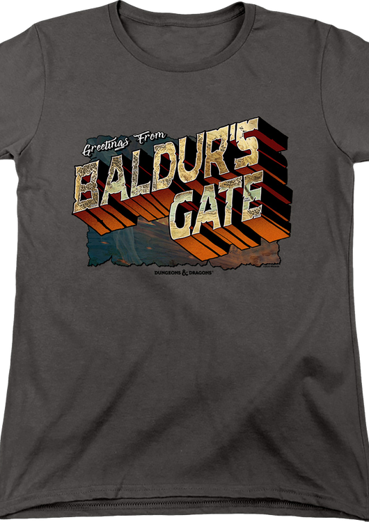 Womens Greetings From Baldur's Gate Dungeons & Dragons Shirt - main product image