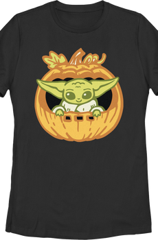 Womens Grogu Pumpkin Mandalorian Star Wars Shirt