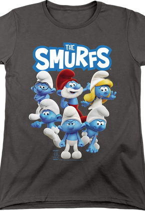 Womens Group Photo Smurfs Shirt