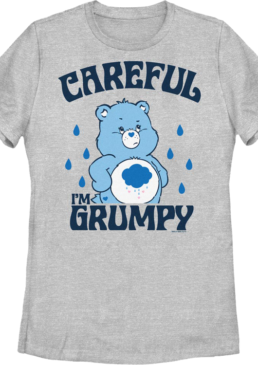 Womens Grumpy Bear Careful Warning Care Bears Shirt - main product image