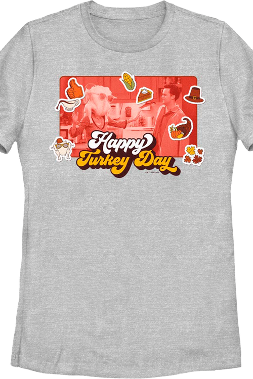 Womens Happy Turkey Day Collage Friends Shirtmain product image