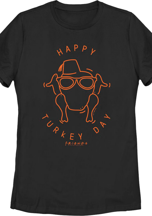 Womens Happy Turkey Day Friends Shirt - main product image