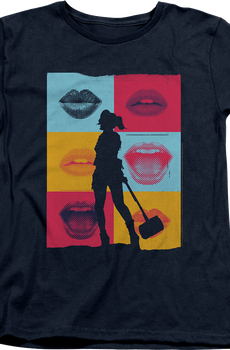 Womens Harley Quinn Lips Birds Of Prey Shirt