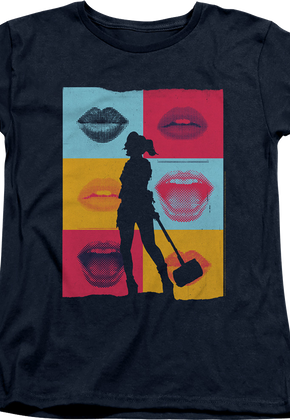 Womens Harley Quinn Lips Birds Of Prey Shirt