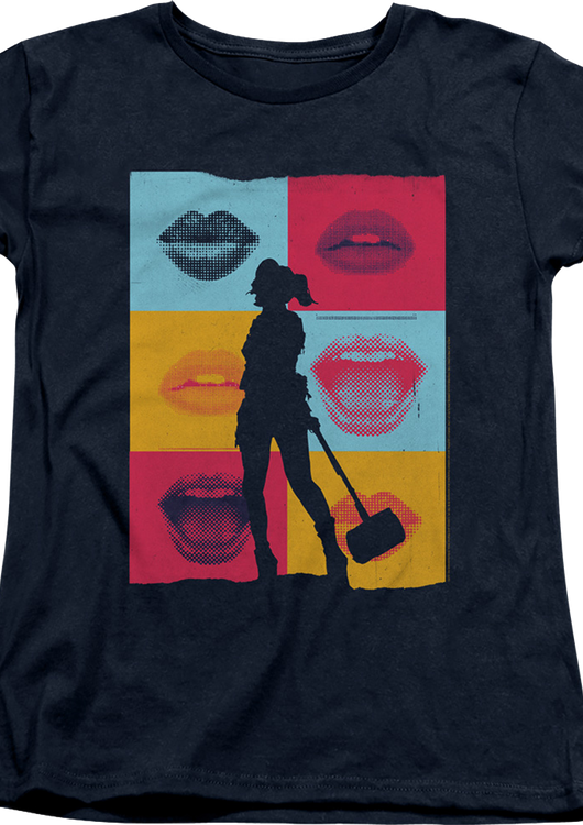 Womens Harley Quinn Lips Birds Of Prey Shirt - main product image