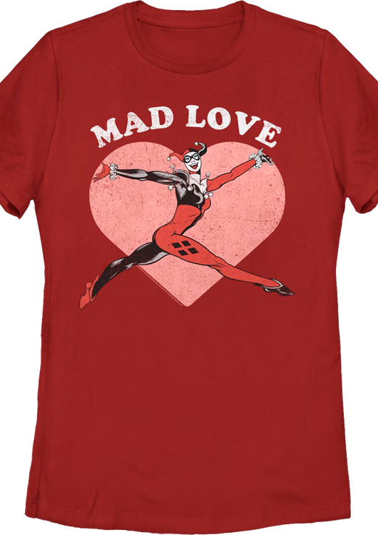 Womens Harley Quinn Mad Love DC Comics Shirt - main product image