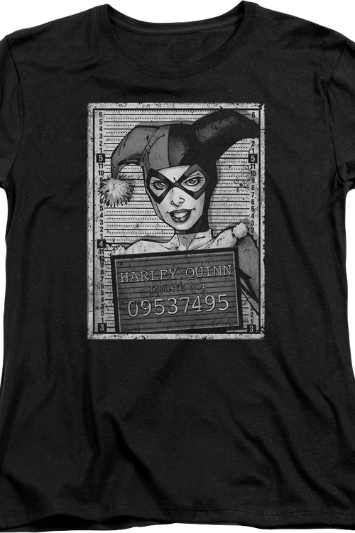 Womens Harley Quinn Mug Shot DC Comics Shirtmain product image