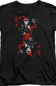 Womens Harley Quinn Playing Card Batman Shirt
