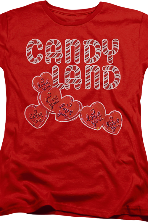 Womens Hearts Candy Land Shirt - main product image