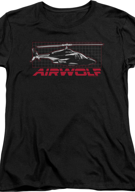 Womens Helicopter Airwolf Shirt - main product image
